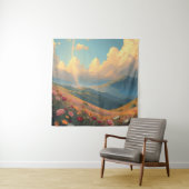 フラワーフィールドに虹 タペストリー (インサイチュ)