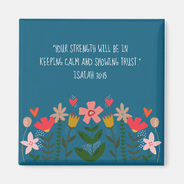 フラワーフィールドティール（緑がかった色） マグネット