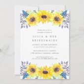 フラワーフィールドブリデスメイドランチョン招待状 招待状 (正面)
