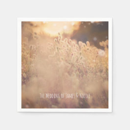 フラワーフィールド素朴カントリーウェディング披露宴 スタンダードカクテルナプキン