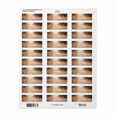 フラワーフィールド素朴カントリーウェディング招待状 ラベル (フルシート)