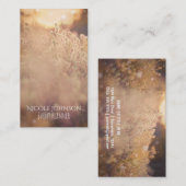 フラワーフィールド素朴カントリーサンセットダスク 名刺 (正面/裏面)