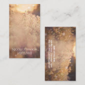 フラワーフィールド素朴カントリーサンセットダスク 名刺 (正面/裏面)