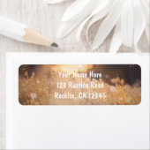 フラワーフィールド　田舎風の結婚式の招待状 ラベル (インサイチュ)