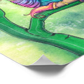 フラワーフェアリーウォーターイラストレーションザドリーマー ポスター (角)