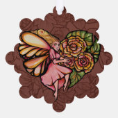 フラワーフェアリーガーデンハート花妖精 オーナメントカード (裏面)