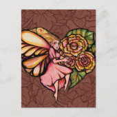 フラワーフェアリーガーデンハート花妖精 ポストカード (正面)