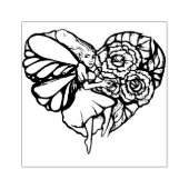 フラワーフェアリーガーデンハート花妖精 ラバースタンプ (インプリント)