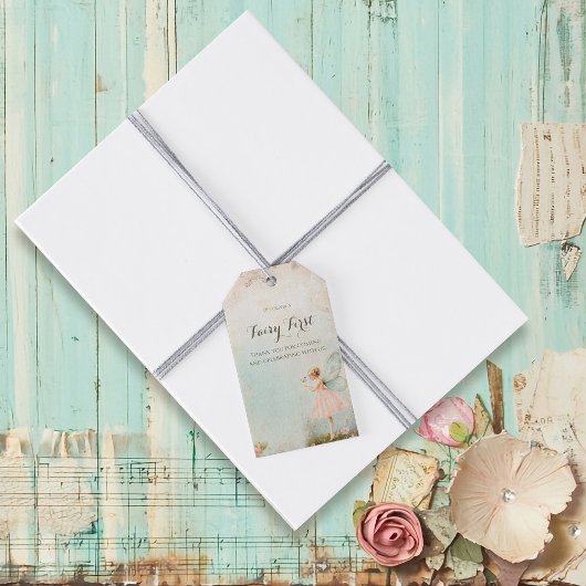 フラワーフェアリーガール誕生日 ギフトタグ