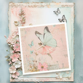 フラワーフェアリーガール誕生日 スタンダードカクテルナプキン