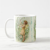 フラワーフェアリースノーベルズヴィンテージアートモノグラム コーヒーマグカップ (左)