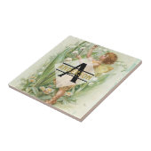 フラワーフェアリースノーベルズヴィンテージアートモノグラム タイル (側面)