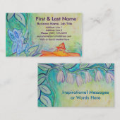 フラワーフェアリーズガーデンアートカスタムビジネスカード 名刺 (正面/裏面)