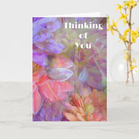 フラワーフェアリーダブルエクスポージャーファンタジーアート カード (黄色い花)