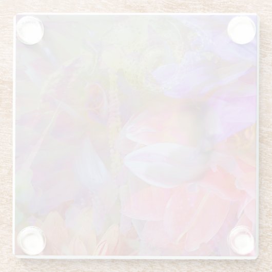 フラワーフェアリーダブルエクスポージャーファンタジーアート ガラスコースター (裏面)