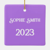 フラワーフェアリーダブルエクスポージャーファンタジーアート セラミックオーナメント (裏面)