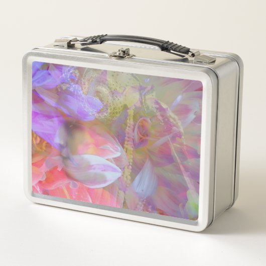 フラワーフェアリーダブルエクスポージャーファンタジーアート メタルランチボックス (正面)