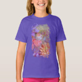 フラワーフェアリーダブルエクスポージャーファンタジーアート Tシャツ (正面)