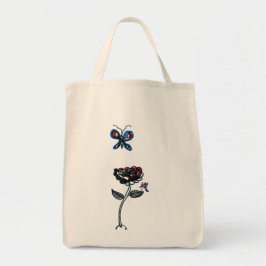 フラワーフェアリーバタフライオーガニックトート トートバッグ