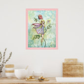 フラワーフェアリーバニーポスタープリント ポスター (キッチン)