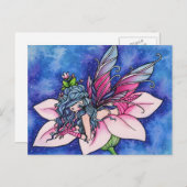 フラワーフェアリーファンタジーアートハガキbyハンナ・リン ポストカード (正面/裏面)