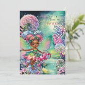 フラワーフェアリーランドパーティの招待状 招待状 (スタンド正面)