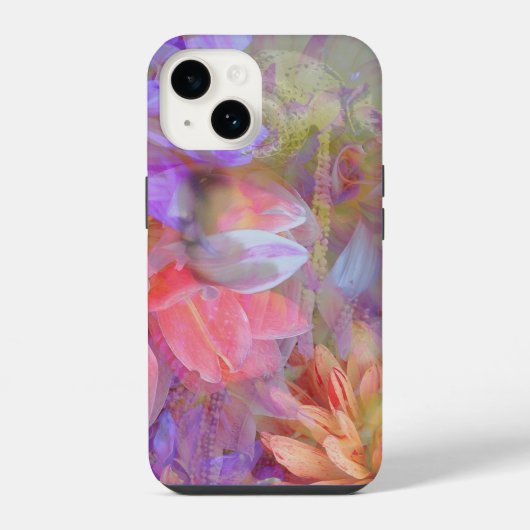 フラワーフェアリー二重露光幻想アート iPhoneケース (裏面)