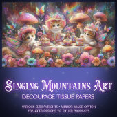 フラワーフェアリー子猫ガーデンパーティーデカップージ 薄葉紙