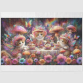 フラワーフェアリー子猫ガーデンパーティーデカップージ 薄葉紙 (正面)