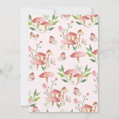 フラワーフェアリー バタフライ 1歳の誕生日 招待状 (裏面)