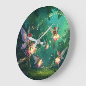 フラワーフェアリー ブライダルシャワー ラージ壁時計 (傾斜)