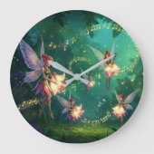 フラワーフェアリー ブライダルシャワー ラージ壁時計 (正面)
