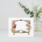 フラワーフェイパーソナライズされたリー ポストカード (スタンド正面)