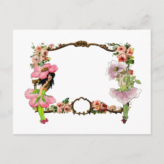 フラワーフェイパーソナライズされたリー ポストカード (正面)