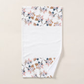 フラワーフェザーぼほ幾何学的タオルセット バスタオルセット (ハンドタオル)