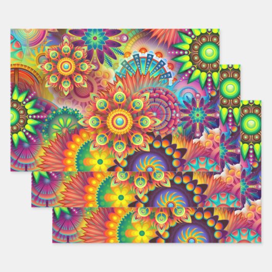 フラワーフェスティバル ラッピングペーパーシート (セット)