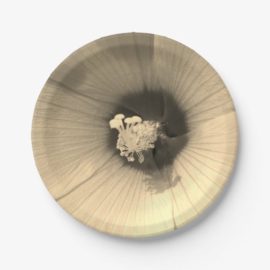 フラワーフォトカスタム紙プレート7 in ペーパープレート (正面)