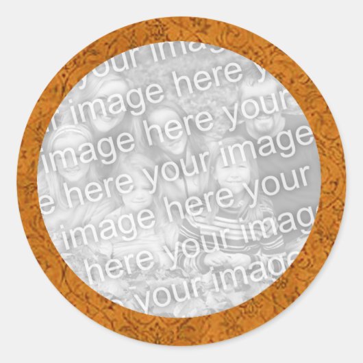 フラワーフォトシールテンプレート ラウンドシール (正面)