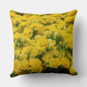 フラワーフォトブライトイエロー開花フェミニンフローラ クッション (裏面)