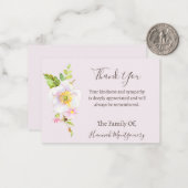 フラワーフォト悔やみや弔慰葬式カード ノートカード (正面/裏面インサイチュ)