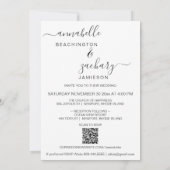 *~*フラワーフォトRSVP + QR AR6バラ結婚のInvite 招待状 (裏面)