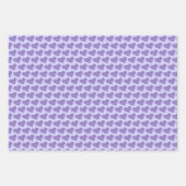 フラワーフォンダント ローズ ウェディングケーキ パープルハート ラッピングペーパーシート (正面2)