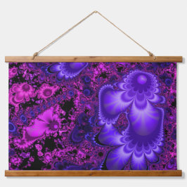 フラワーフラクタルウォールタペストリー 吊り下げ型タペストリー