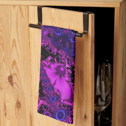 フラワーフラクタルキッチンタオル キッチンタオル (三つ折り)