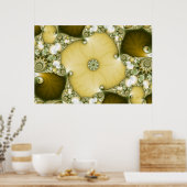 フラワーフラクタル ポスター (キッチン)