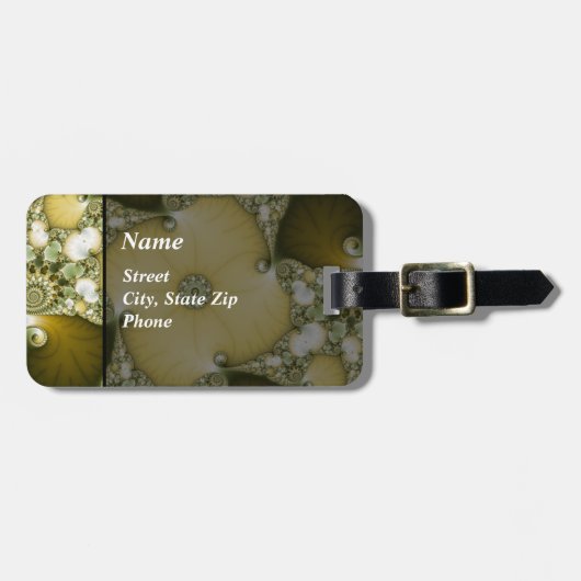 フラワーフラクタル ラゲッジタグ (正面横)