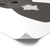 フラワーフランスの・クラウン・キッズポスター付きブルドッグ・ドッグ ポスター (角)