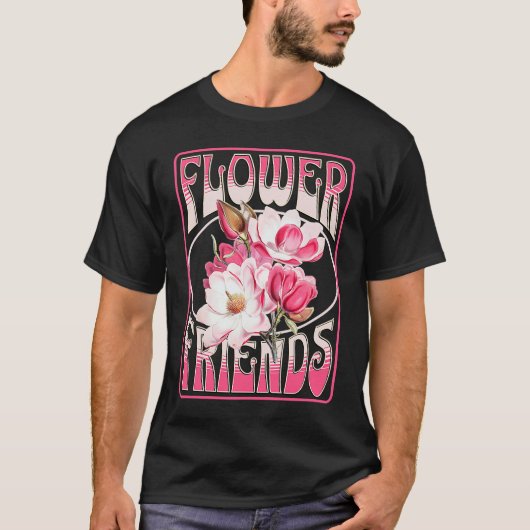 フラワーフレンズ 花 花の写真家 庭師 Tシャツ (正面)
