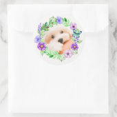 フラワーフレームの写真 ラウンドシール (バッグ)