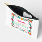 フラワーフレームグラムマ祖母の定義 アクセサリーポーチ (見開き)